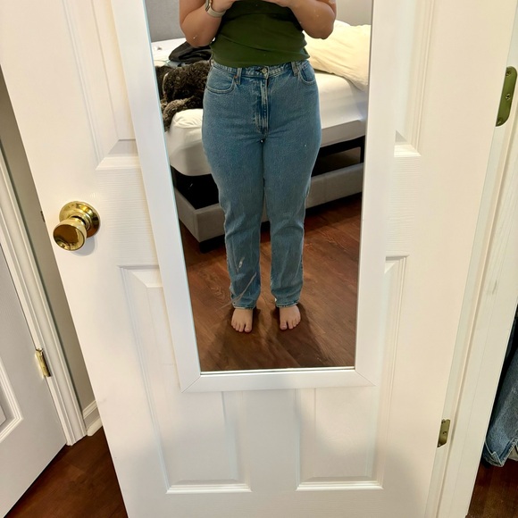 Abercrombie curve love the 90’s straight ultra high rise jean - Picture 5 of 6